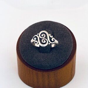 Avery 925 Sterling Silver Scroll Filigree Ring Size 6.5 Estate Jewelry Vintage